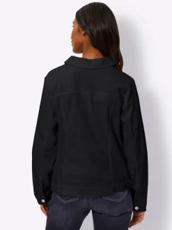 Jacken|heine Jacke mit Hemdkragen schwarz