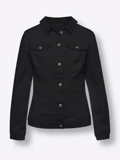Jacken|heine Jacke mit Hemdkragen schwarz