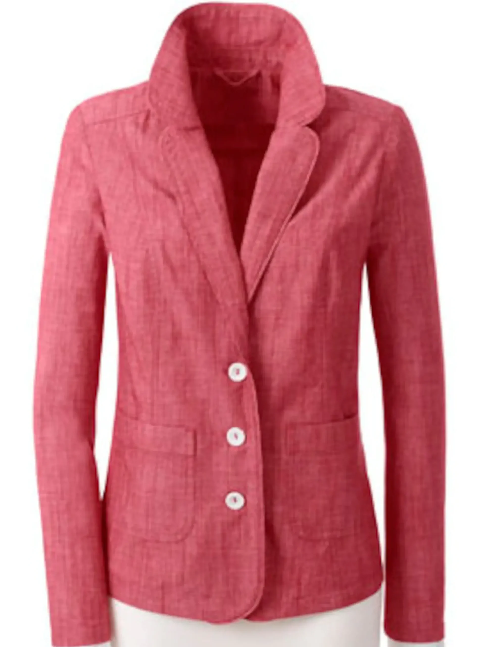 Blazer| Jackenblazer mit Schulterpolstern rot