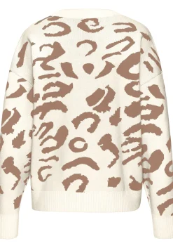 Pullover|LASCANA Jacquardpullover creme-camelfarben