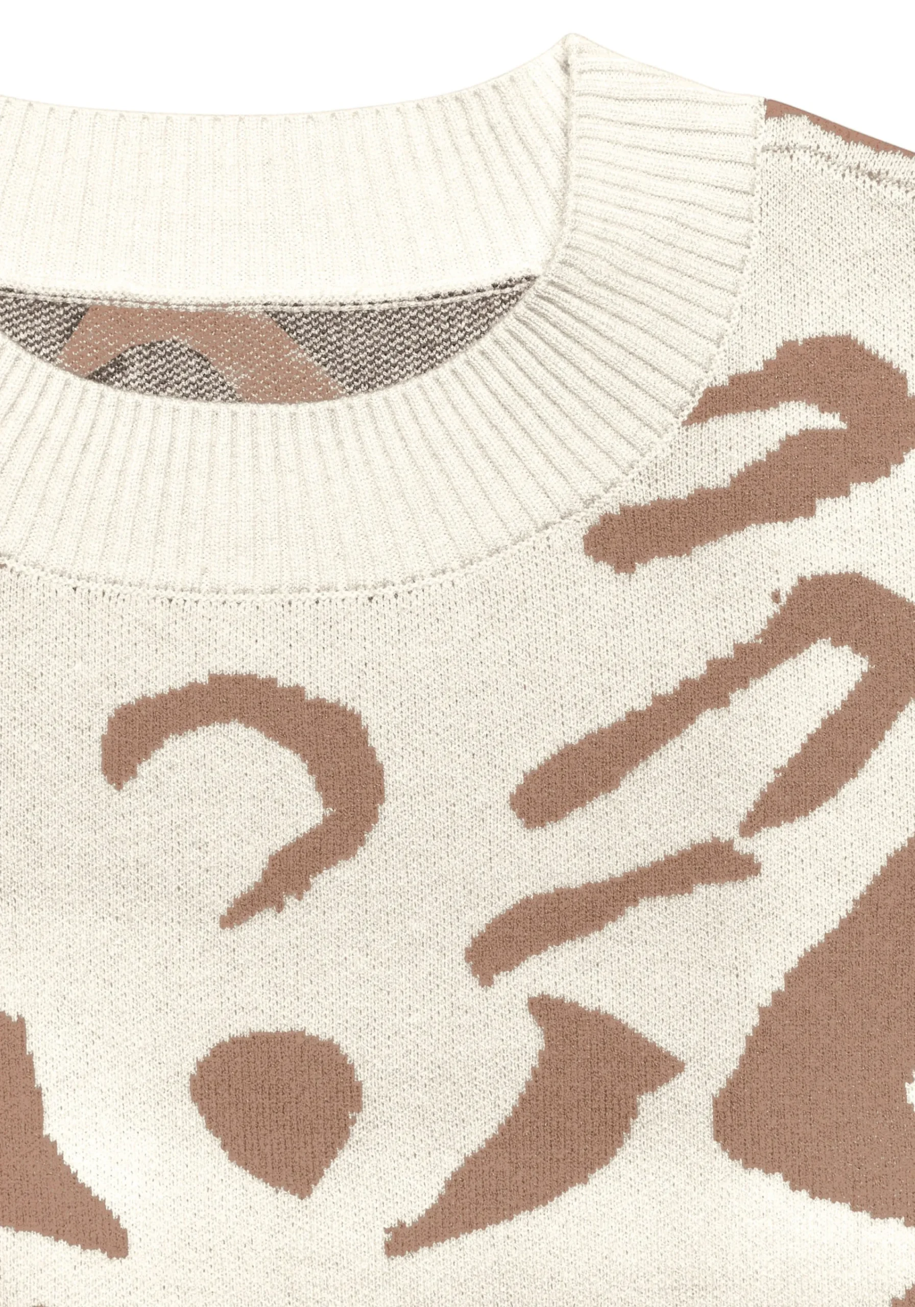 Pullover|LASCANA Jacquardpullover creme-camelfarben