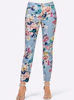 Jeans| Jeans hellblau-rosé
