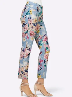 Jeans| Jeans hellblau-rosé