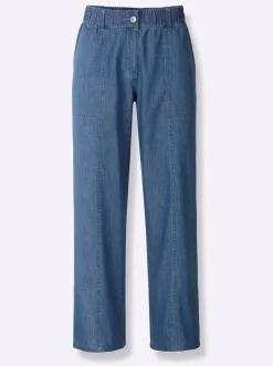 Jeans|Hosen| 7/8-Jeans blue-stone-washed