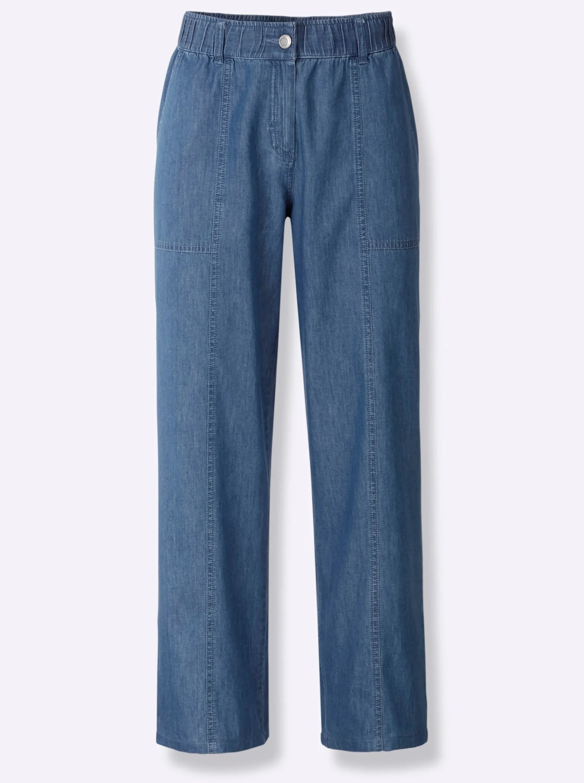Jeans|Hosen| 7/8-Jeans blue-stone-washed