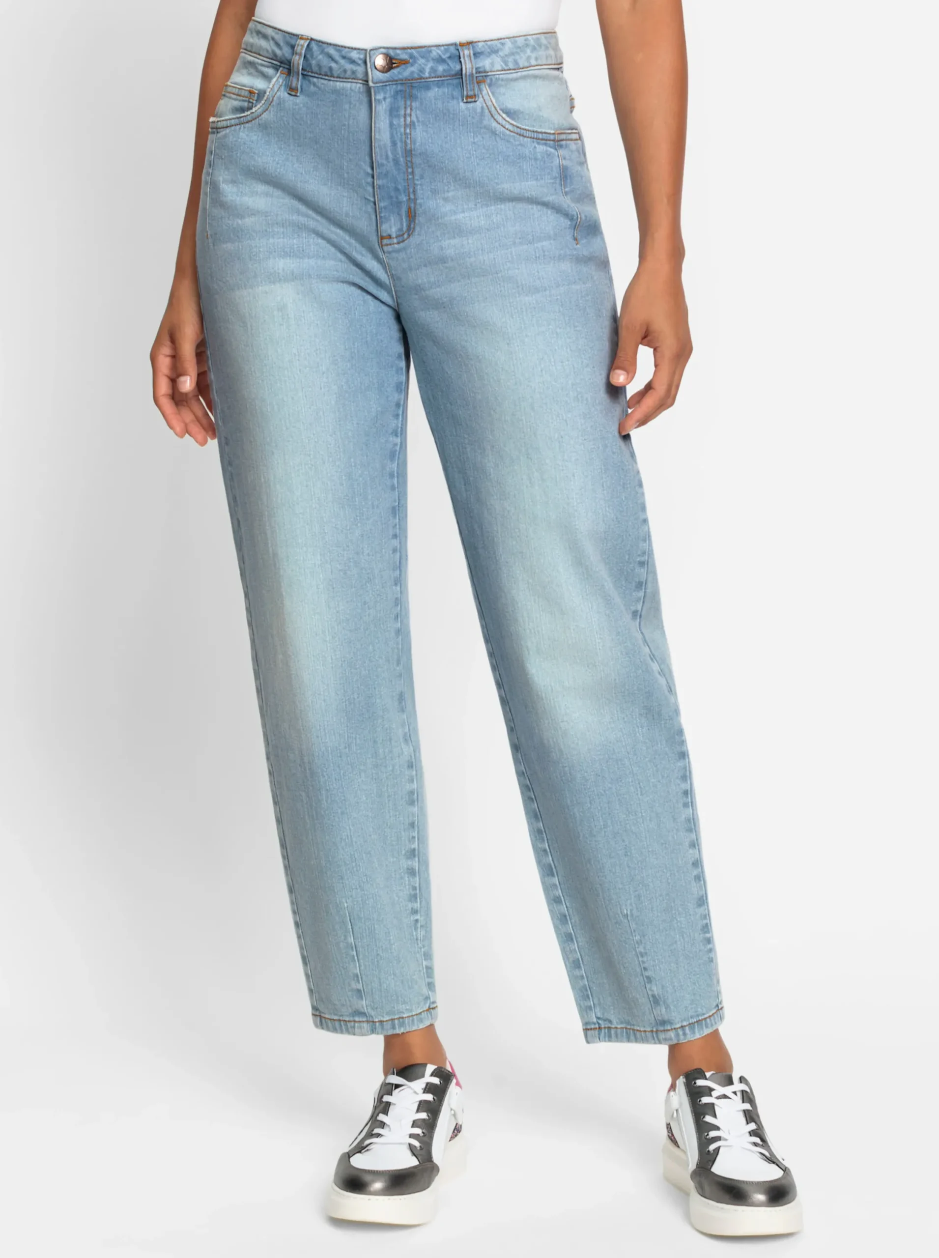 Jeans| Jeans im Mom-Schnitt blue-bleached