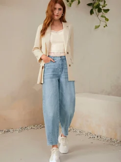 Jeans| Jeans im Mom-Schnitt blue-bleached