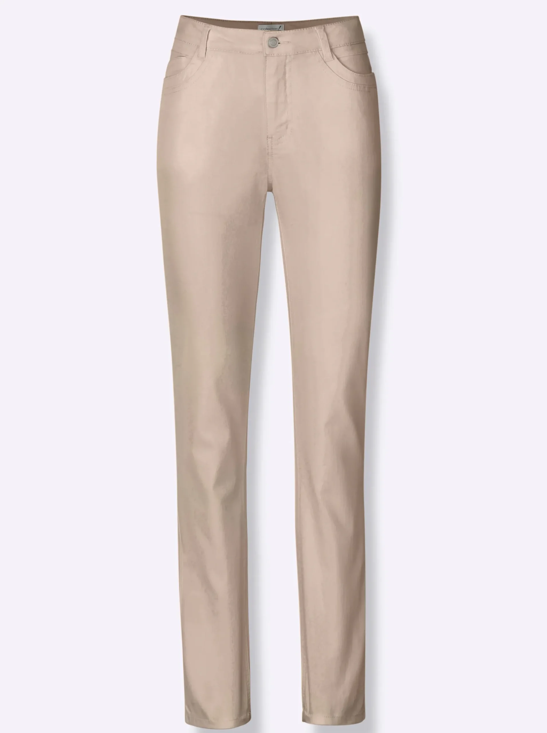 Basics| Jeans in Baumwoll-Stretch-Qualität beige
