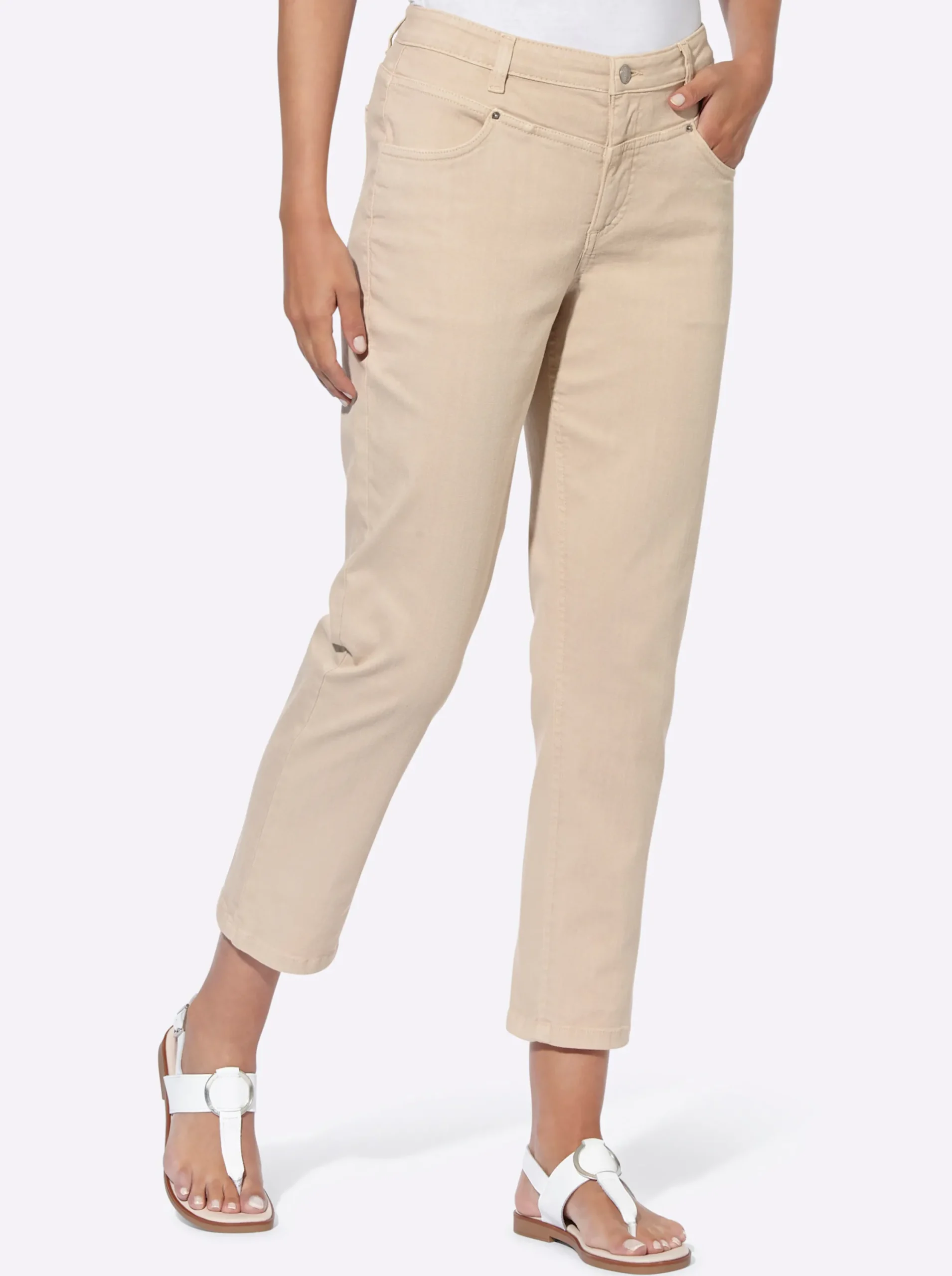 Jeans|heine 7/8-Jeans in Stretch-Qualität sand