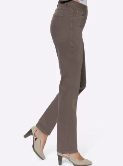 Jeans| Jeans in Twill-Stretch-Qualität dunkeltaupe
