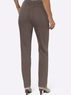 Jeans| Jeans in Twill-Stretch-Qualität dunkeltaupe
