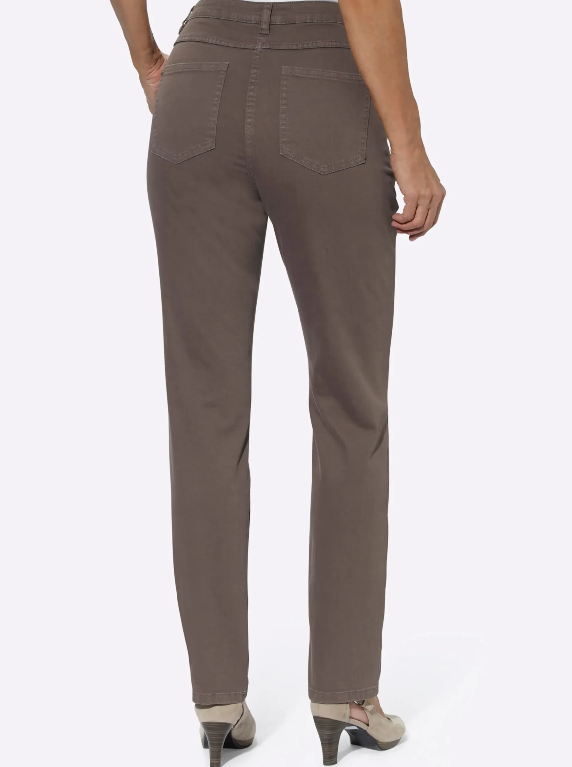 Jeans| Jeans in Twill-Stretch-Qualität dunkeltaupe