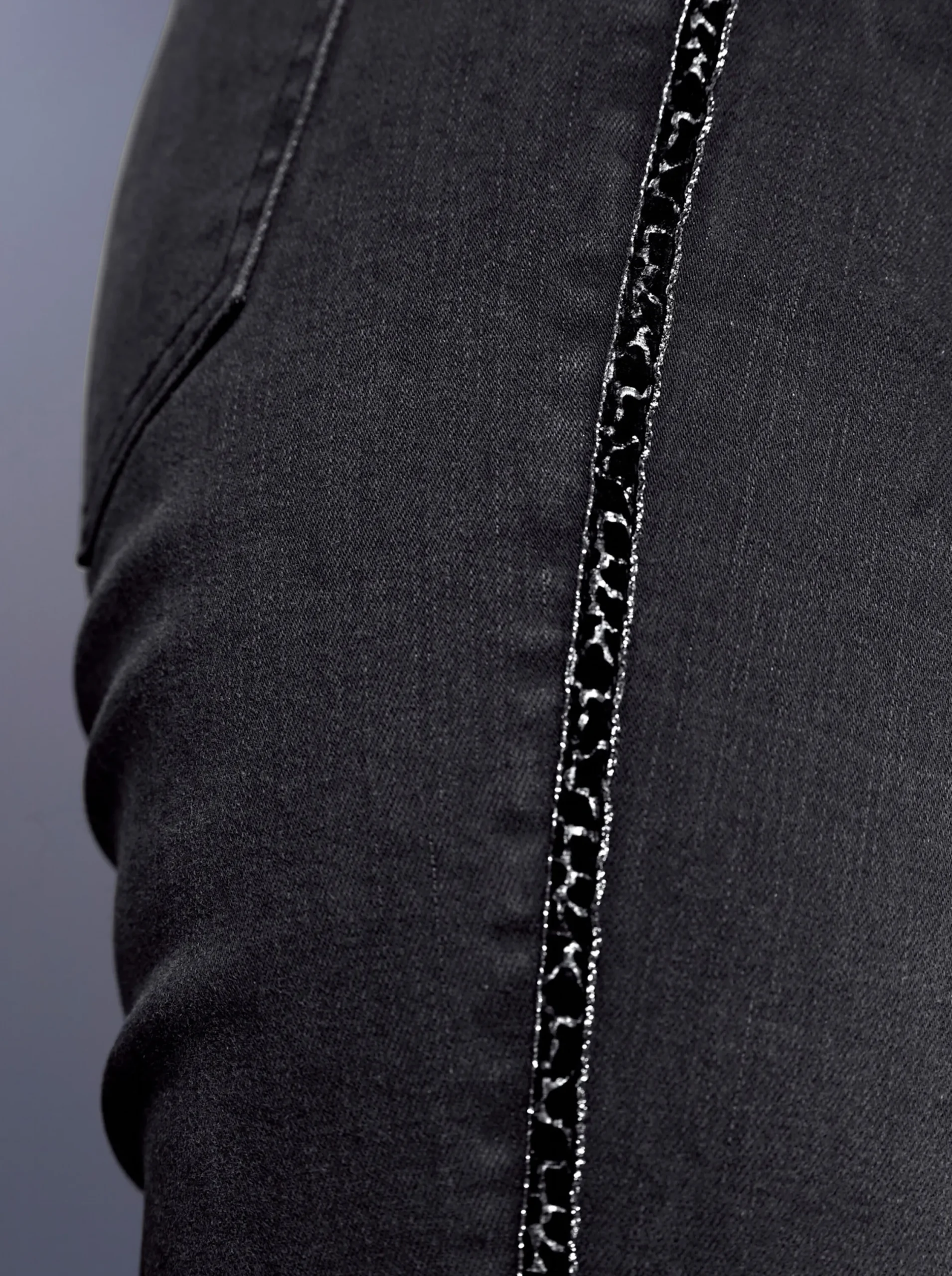 Jeans|heine Jeans mit Galonstreien darkgrey-denim