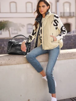 Jeans|heine Jeans mit Galonstreifen blue-stone-washed