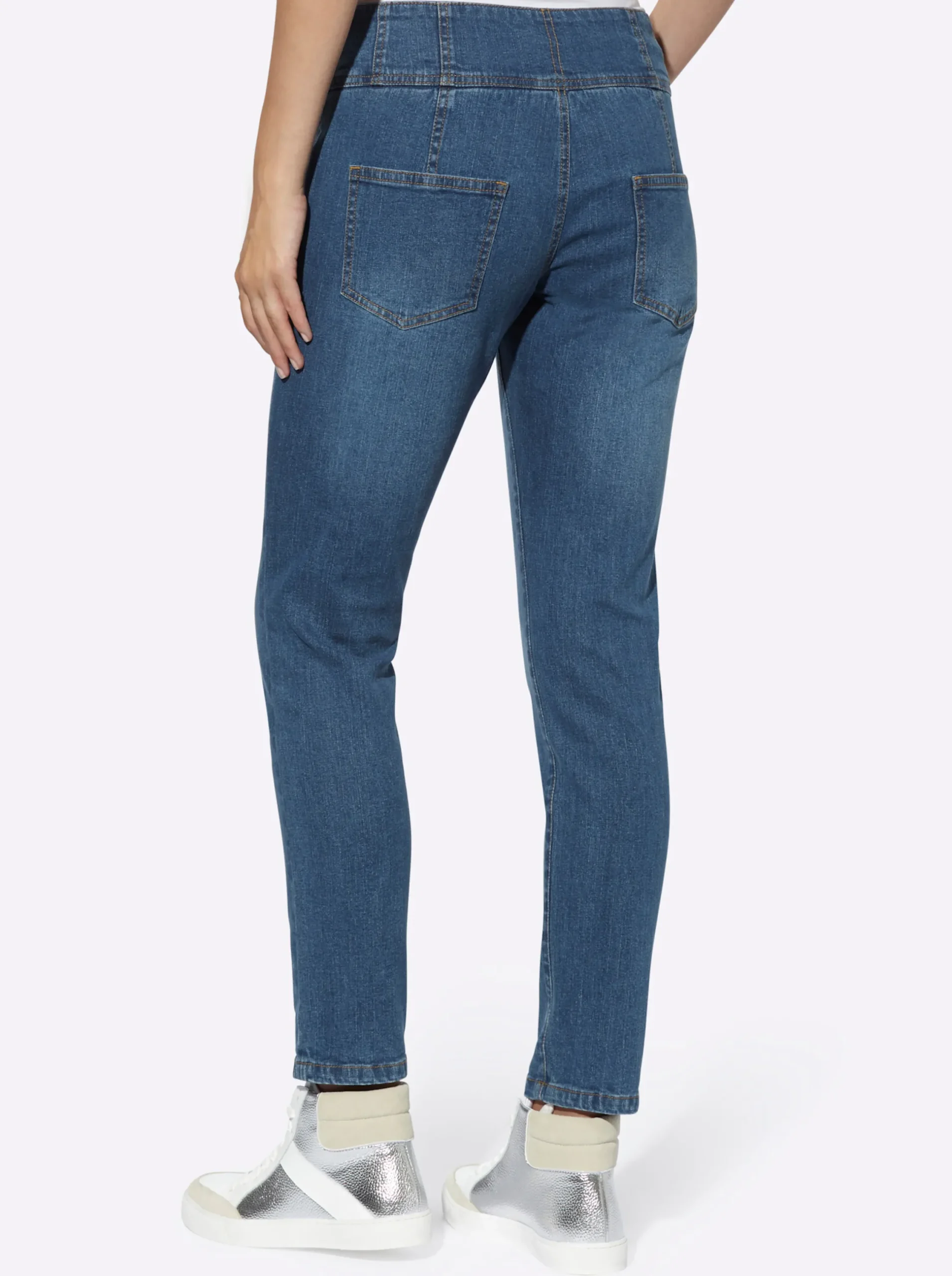 Jeans|heine Jeans mit hohem Bund blue-stone-washed