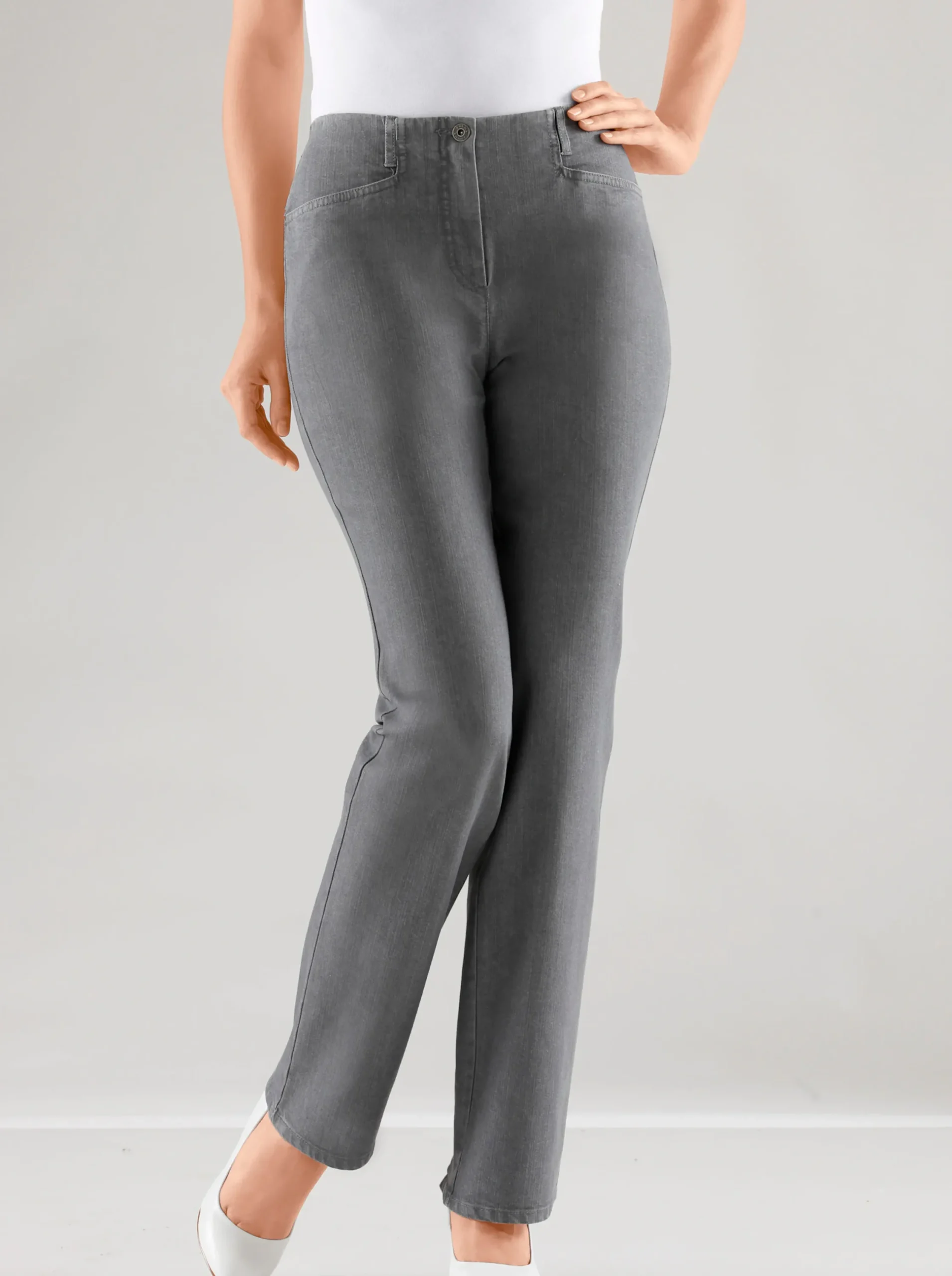 Jeans|Cosma Jeans mit innenliegendem Dehnbund grau