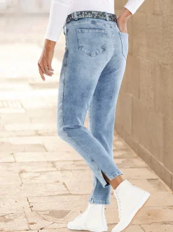 Jeans|heine Jeans mit kleinen Seitenschlitzen bleached