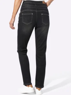 Jeans| Jeans mit 3-Knopf- und Reißverschluss blackdenim