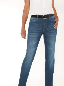 Jeans| Jeans mit Nieten an den Taschen blue-stone-washed