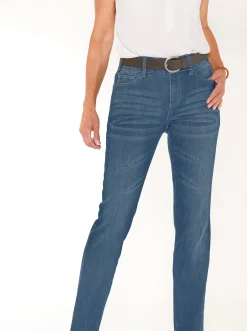 Jeans| Jeans mit Nieten an den Taschen blue-stone-washed