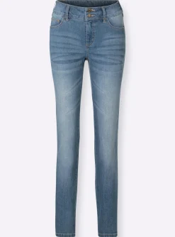 Jeans| Jeans mit Nieten an den Taschen blue-stone-washed