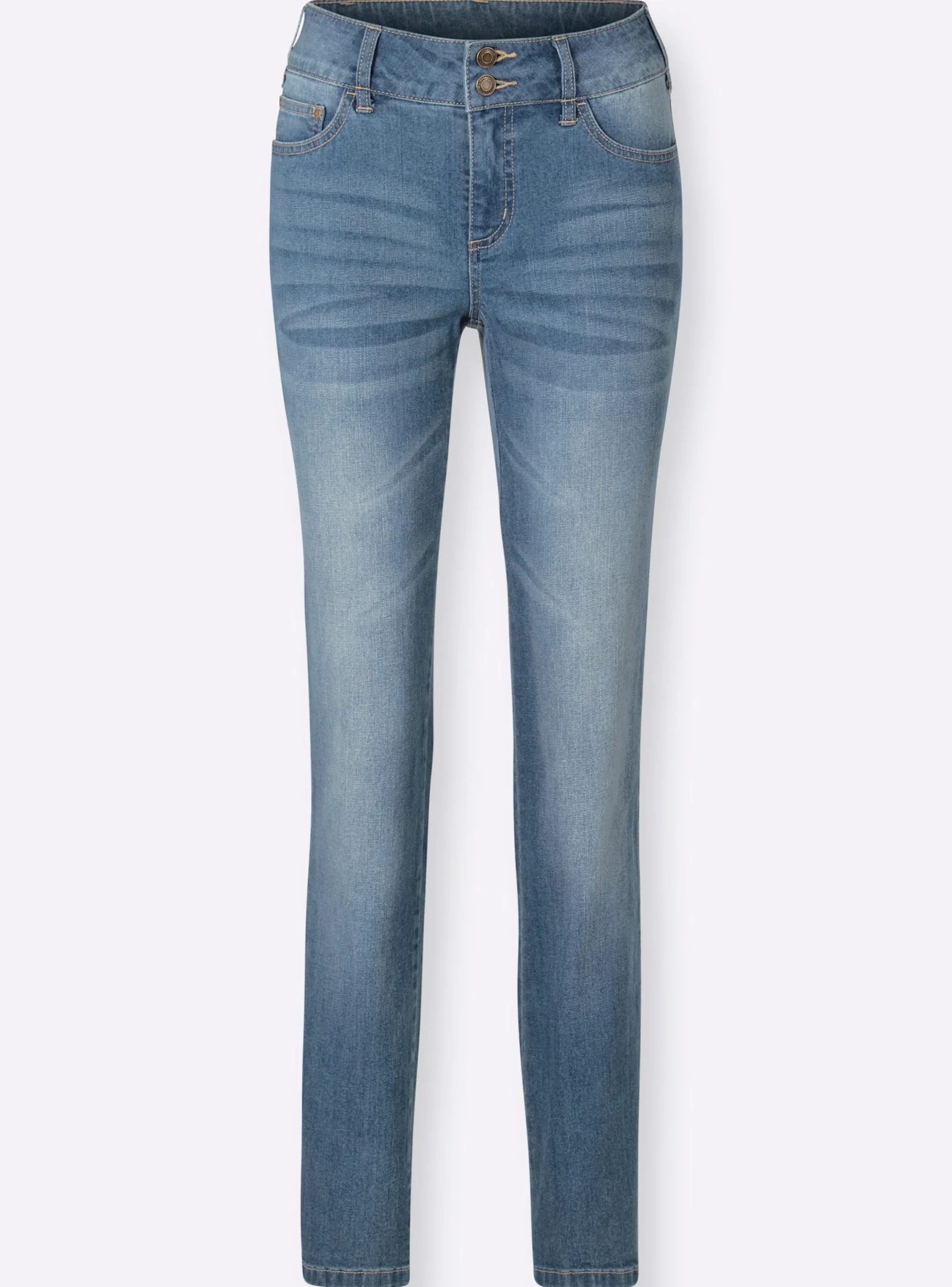Jeans| Jeans mit Nieten an den Taschen blue-stone-washed