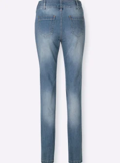 Jeans| Jeans mit Nieten an den Taschen blue-stone-washed