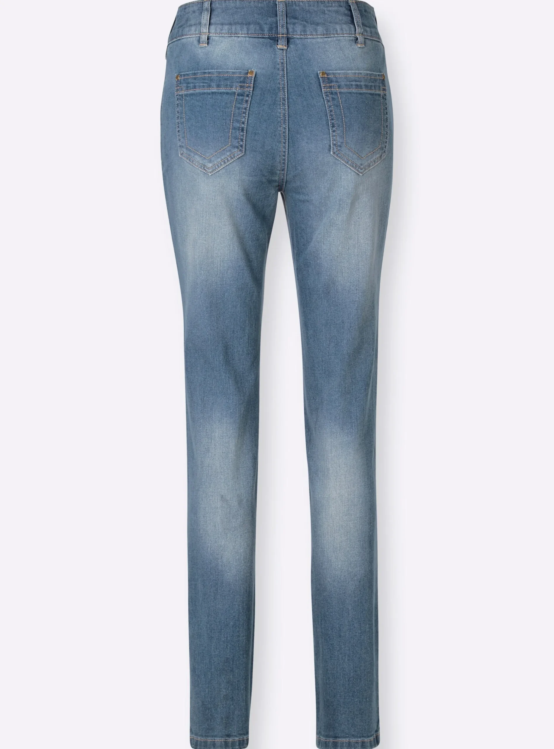 Jeans| Jeans mit Nieten an den Taschen blue-stone-washed