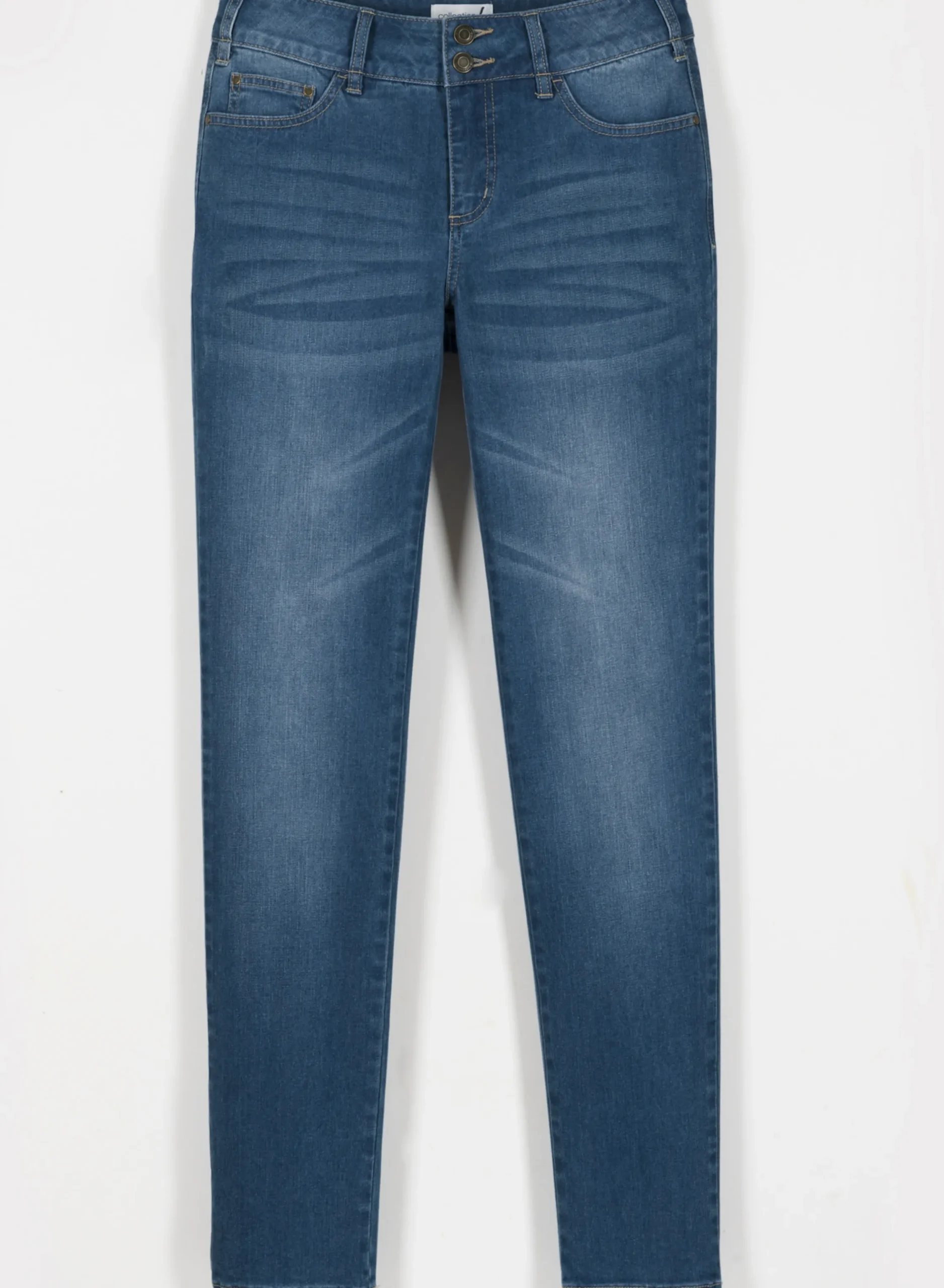 Jeans| Jeans mit Nieten an den Taschen blue-stone-washed