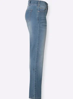 Jeans| Jeans mit Nieten an den Taschen blue-stone-washed