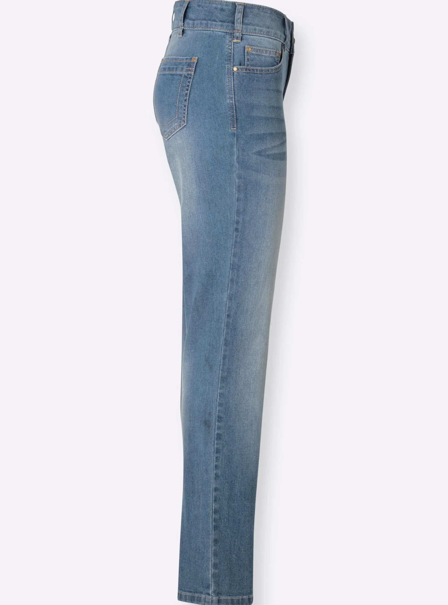 Jeans| Jeans mit Nieten an den Taschen blue-stone-washed