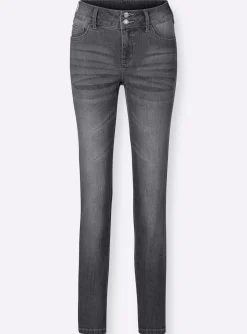 Jeans| Jeans mit Nieten an den Taschen grey-denim