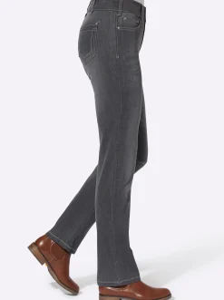 Jeans| Jeans mit Nieten an den Taschen grey-denim