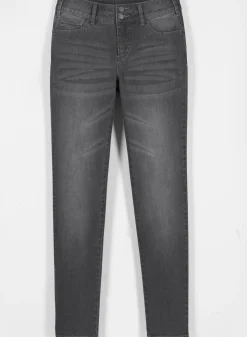 Jeans| Jeans mit Nieten an den Taschen grey-denim