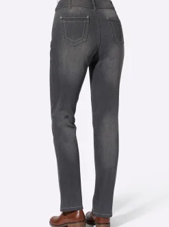Jeans| Jeans mit Nieten an den Taschen grey-denim