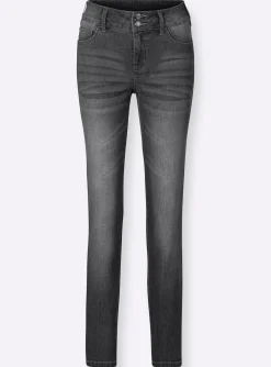 Jeans| Jeans mit Nieten an den Taschen grey-denim