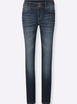 Jeans| Jeans mit Nieten an den Taschen darkblue