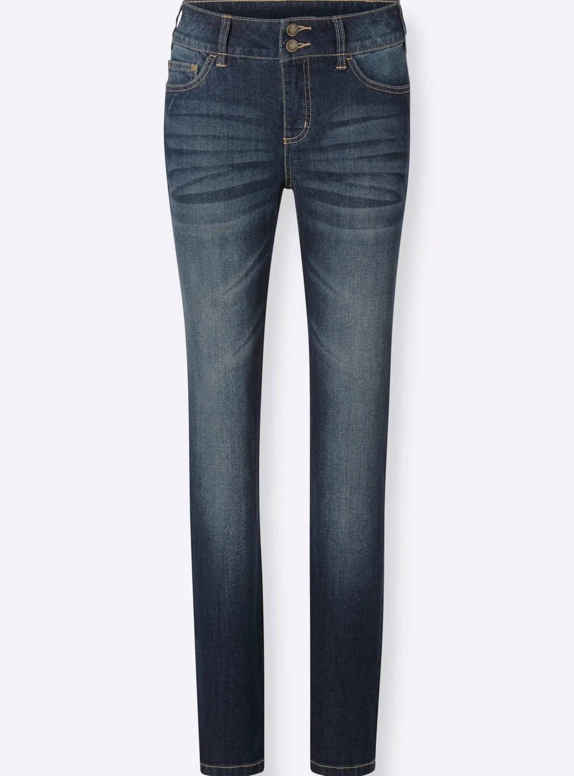 Jeans| Jeans mit Nieten an den Taschen darkblue