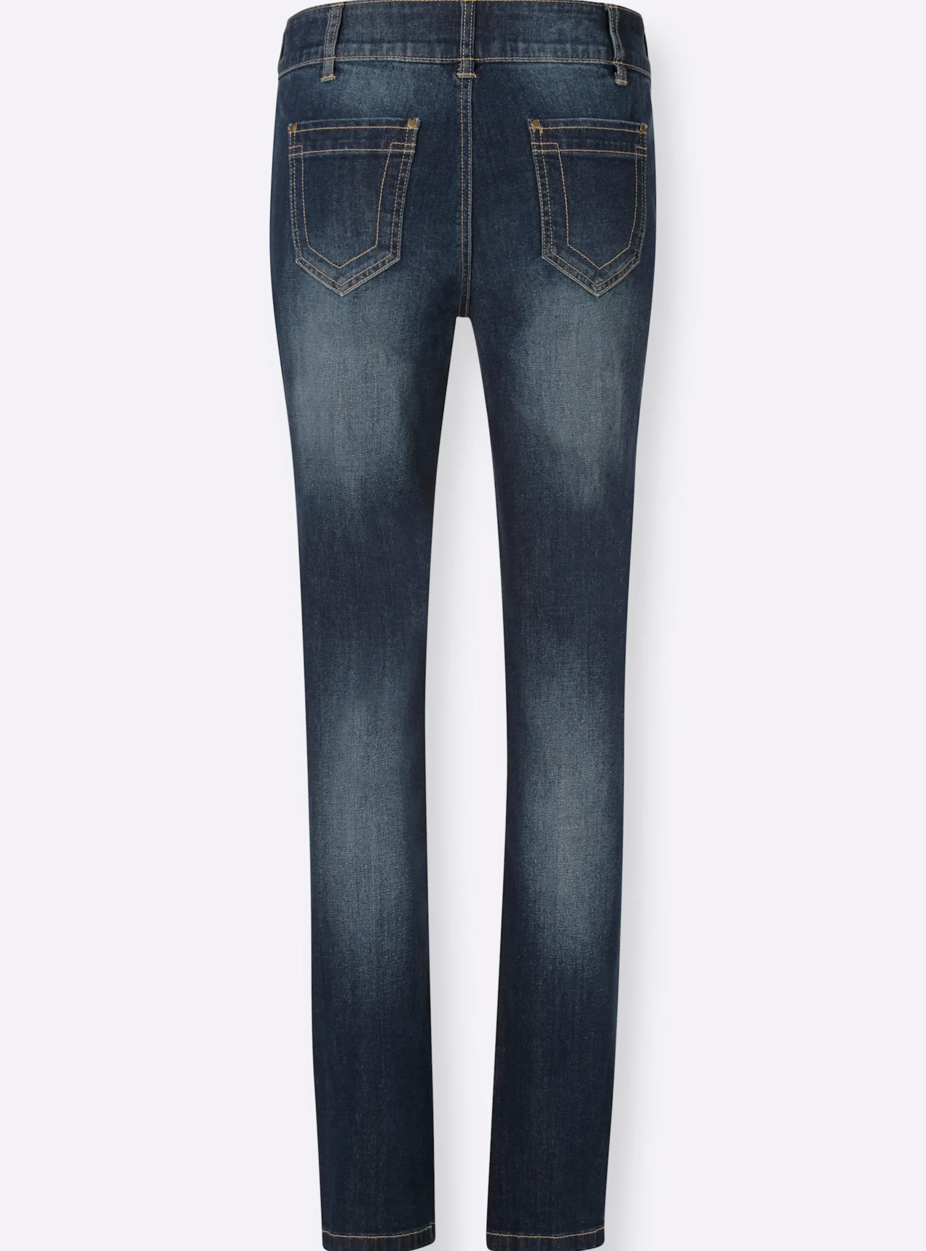 Jeans| Jeans mit Nieten an den Taschen darkblue