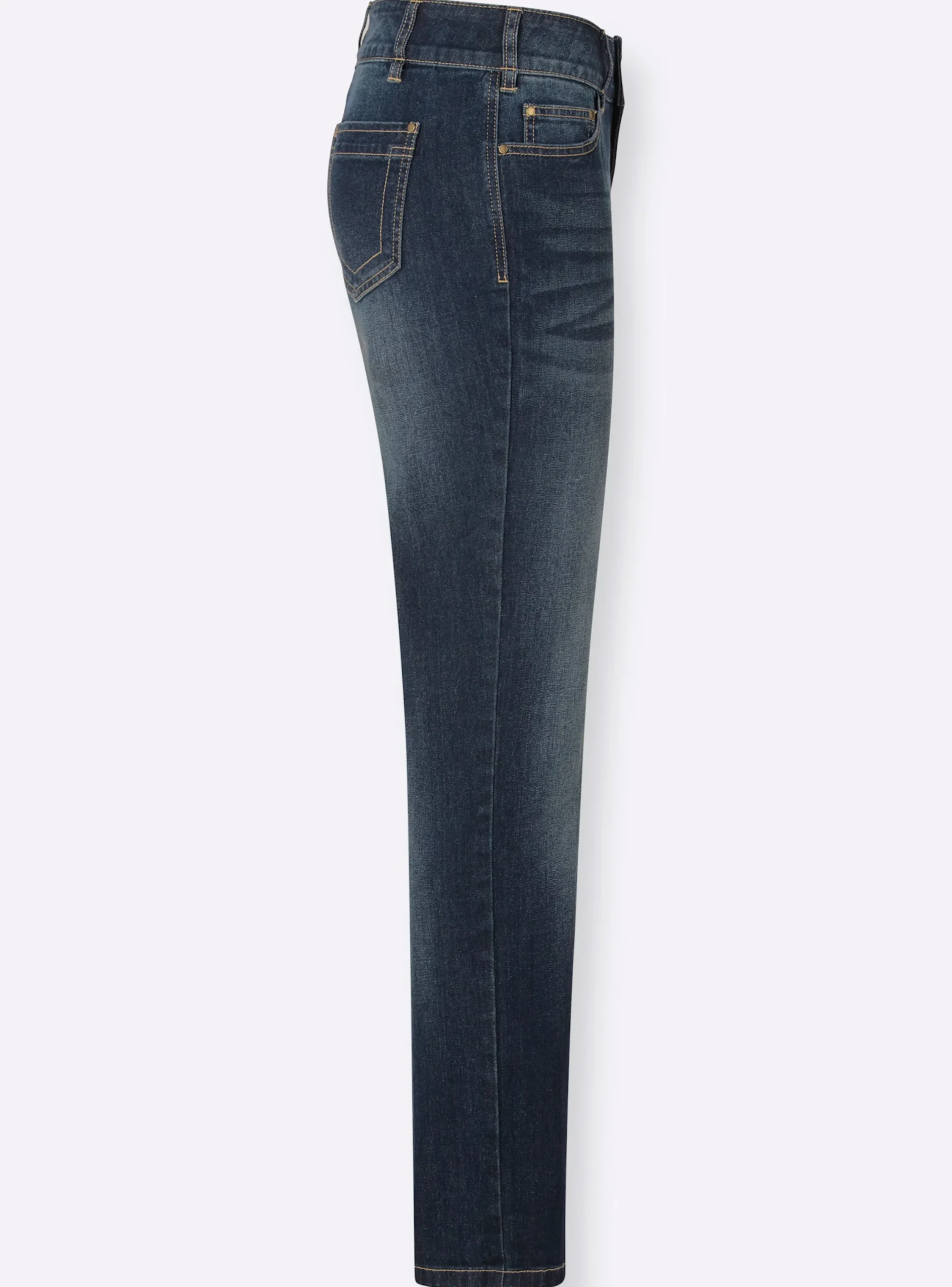 Jeans| Jeans mit Nieten an den Taschen darkblue