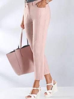 Jeans| 7/8-Jeans mit optisch streckenden Nähten rosé