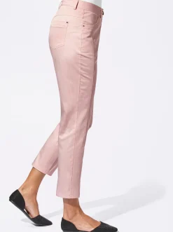 Jeans| 7/8-Jeans mit optisch streckenden Nähten rosé