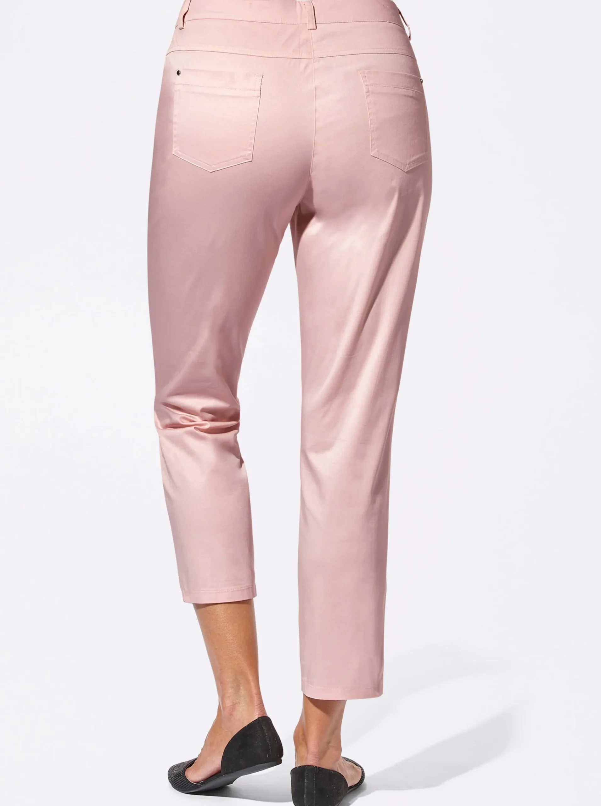 Jeans| 7/8-Jeans mit optisch streckenden Nähten rosé