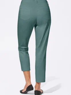Basics|Jeans| 7/8-Jeans mit optisch streckenden Nähten jadegrün