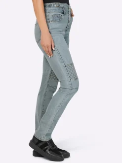 Jeans|heine Jeans mit Riegeln blue-bleached