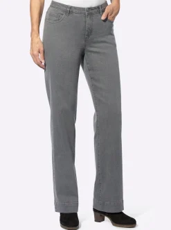 Jeans| Jeans mit weitem Bein greydenim