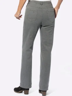 Jeans| Jeans mit weitem Bein greydenim