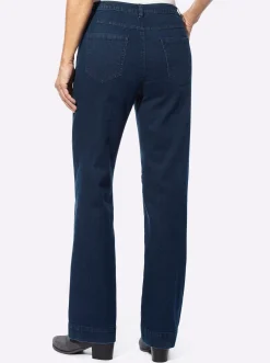 Jeans| Jeans mit weitem Bein blue-stone-washed