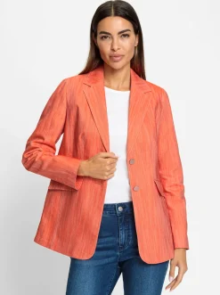 Blazer|heine Jeansblazer orange-champagner-meliert