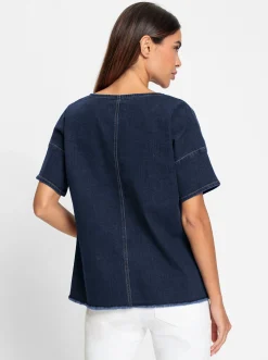Blusen|heine Jeansbluse darkblue